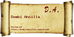 Dombi Ancilla névjegykártya